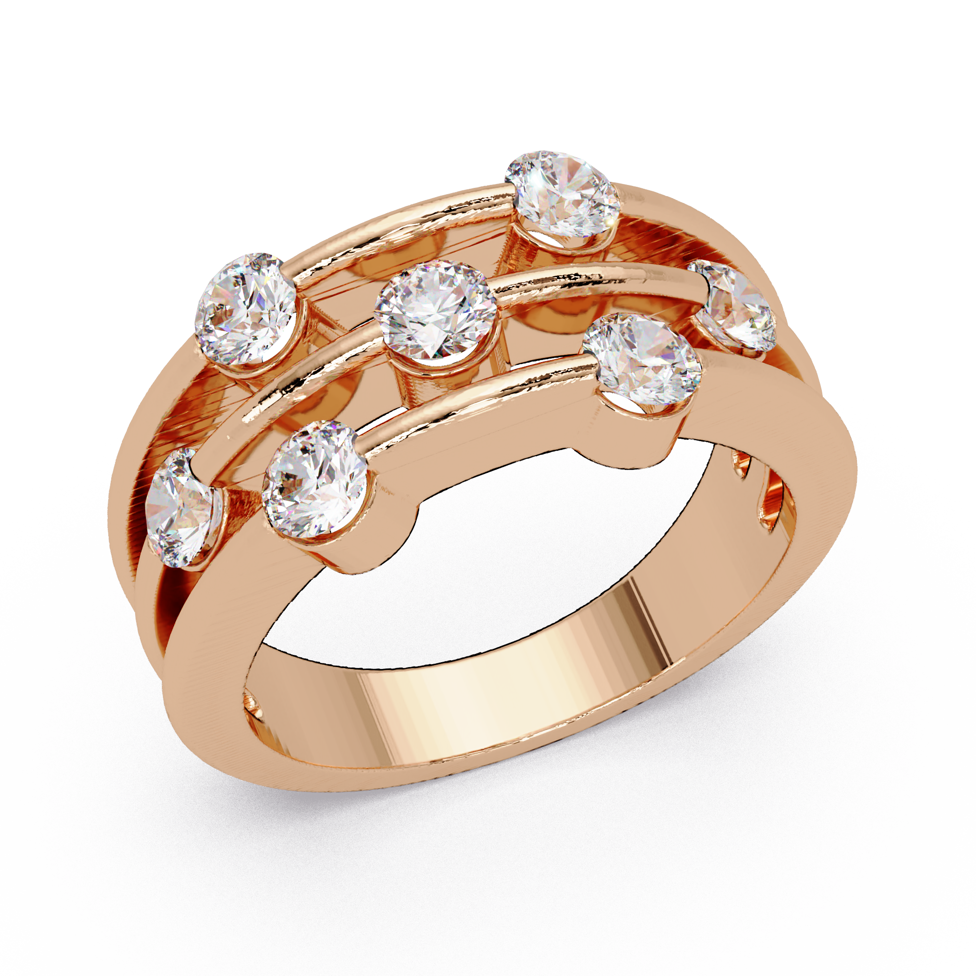 Round Cut Diamond Ladies Ring