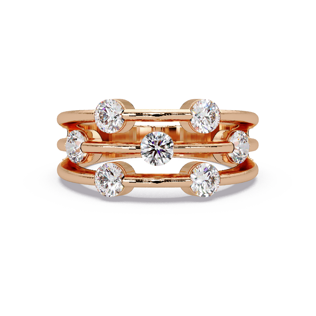 Round Cut Diamond Ladies Ring