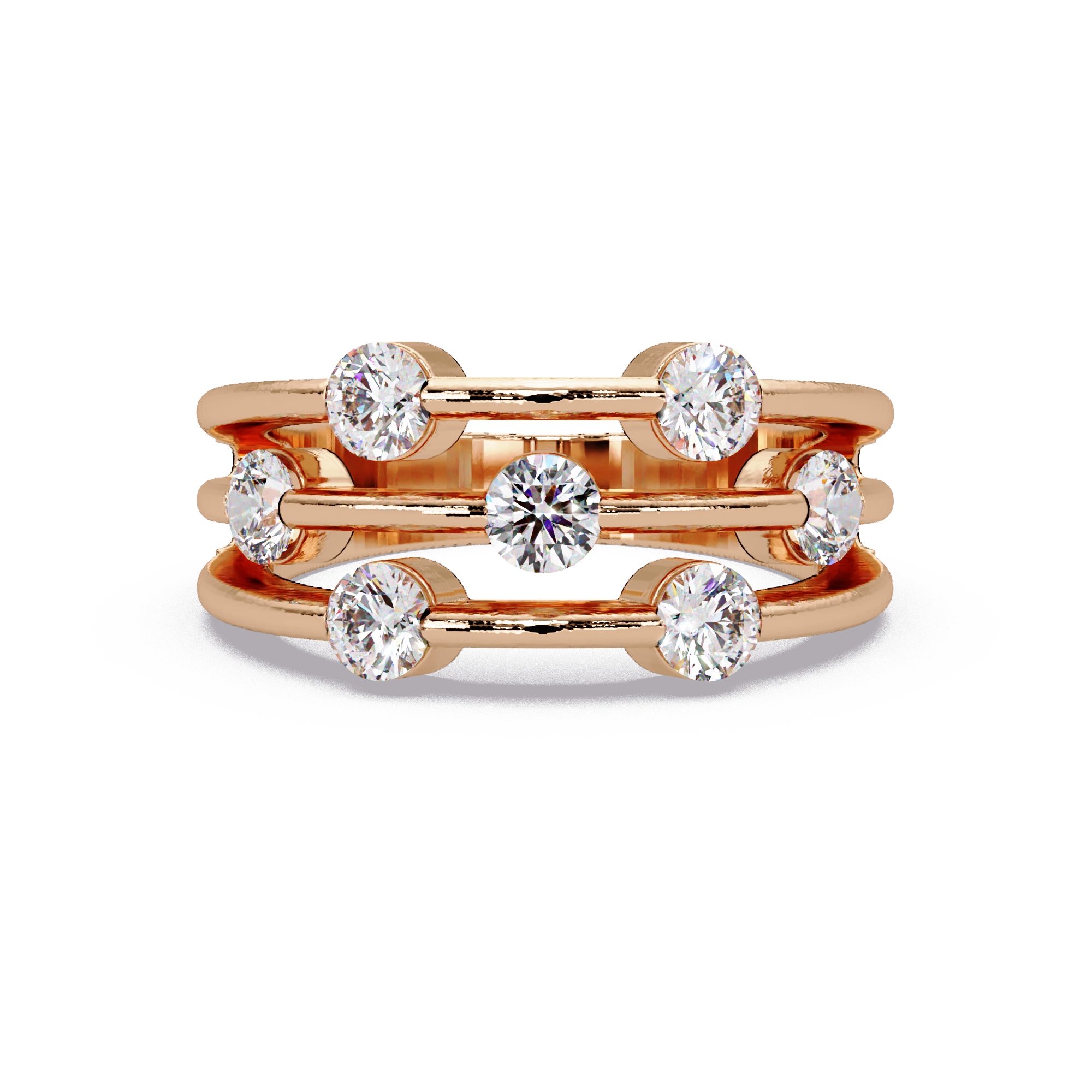 Round Cut Diamond Ladies Ring