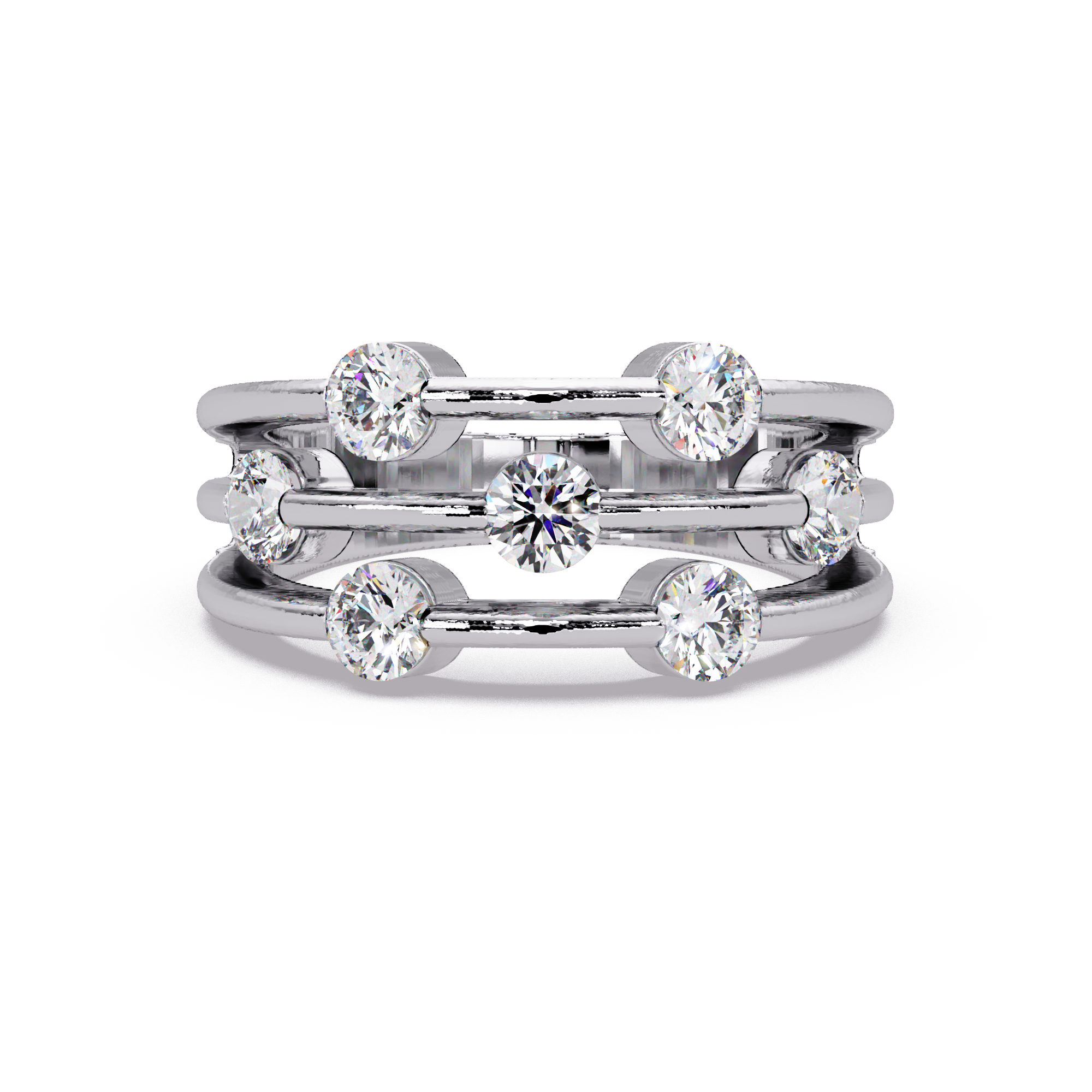 Round Cut Diamond Ladies Ring