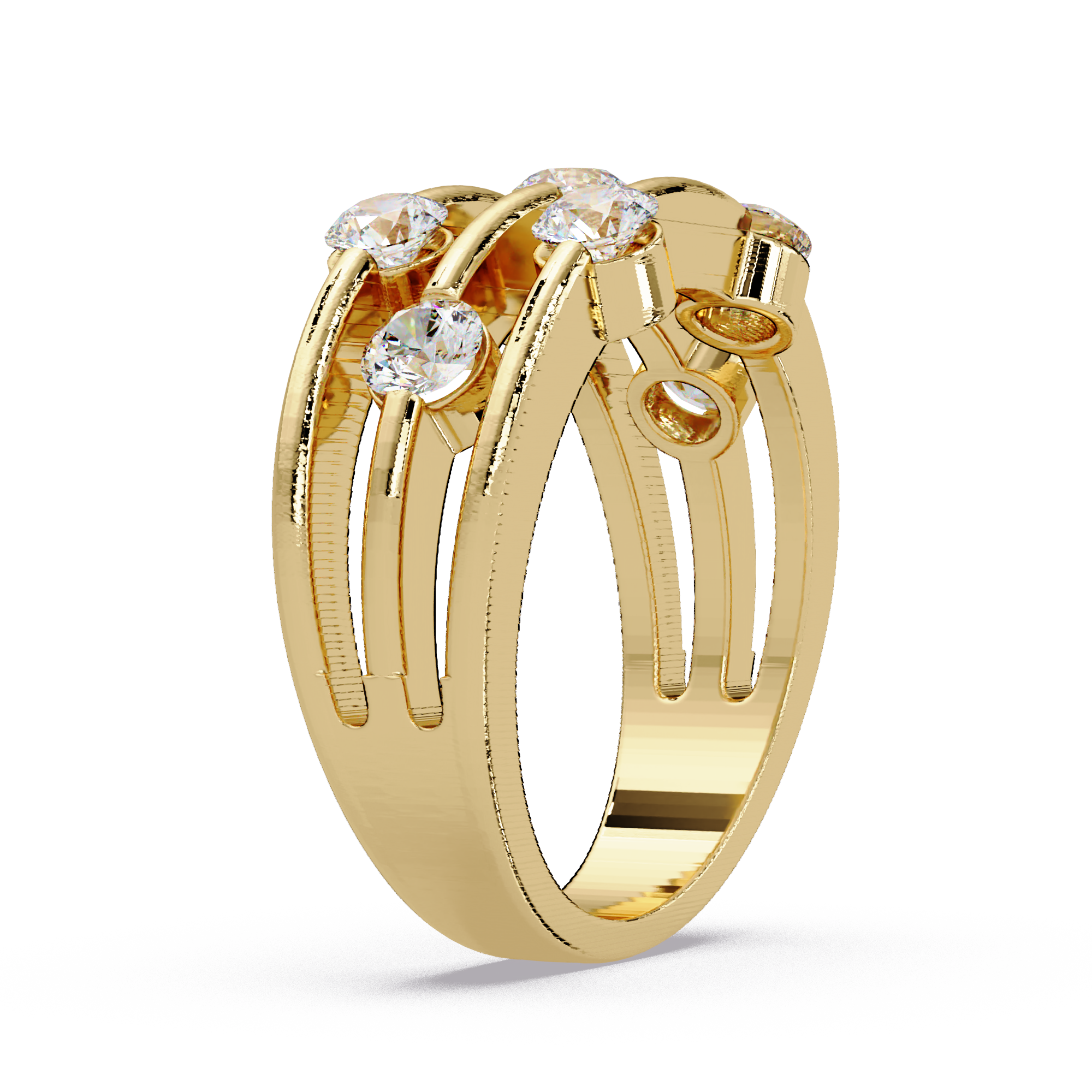 Round Cut Diamond Ladies Ring