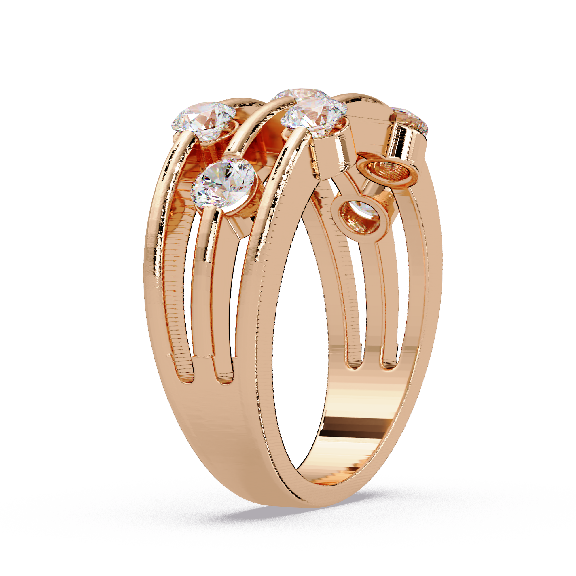 Round Cut Diamond Ladies Ring