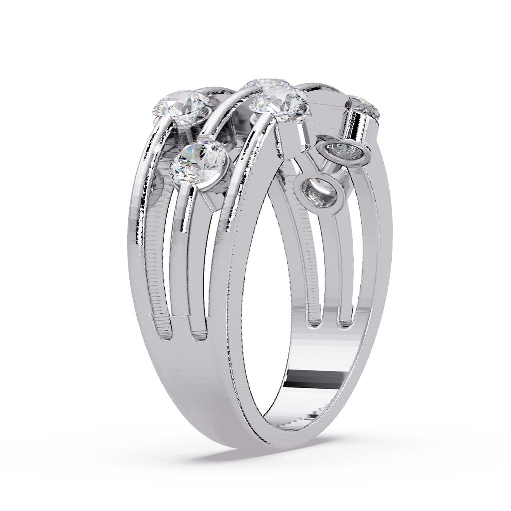 Round Cut Diamond Ladies Ring
