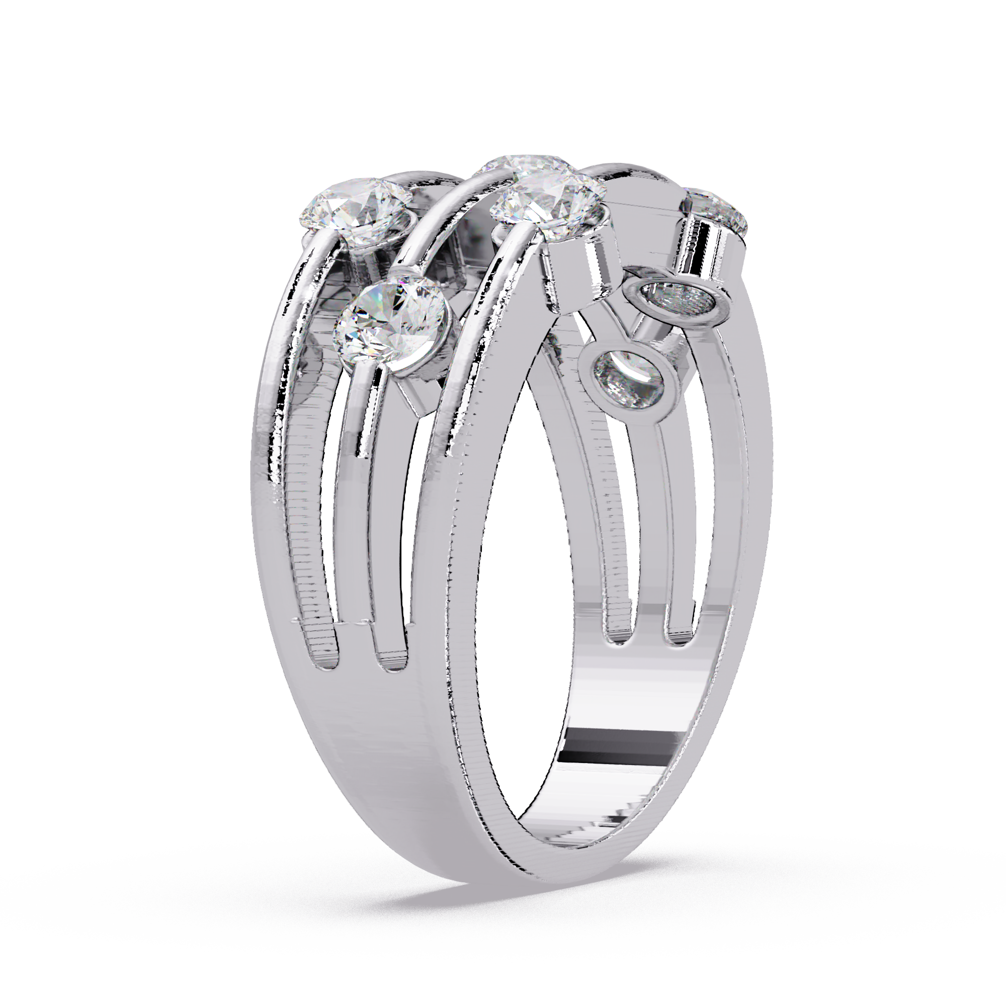 Round Cut Diamond Ladies Ring