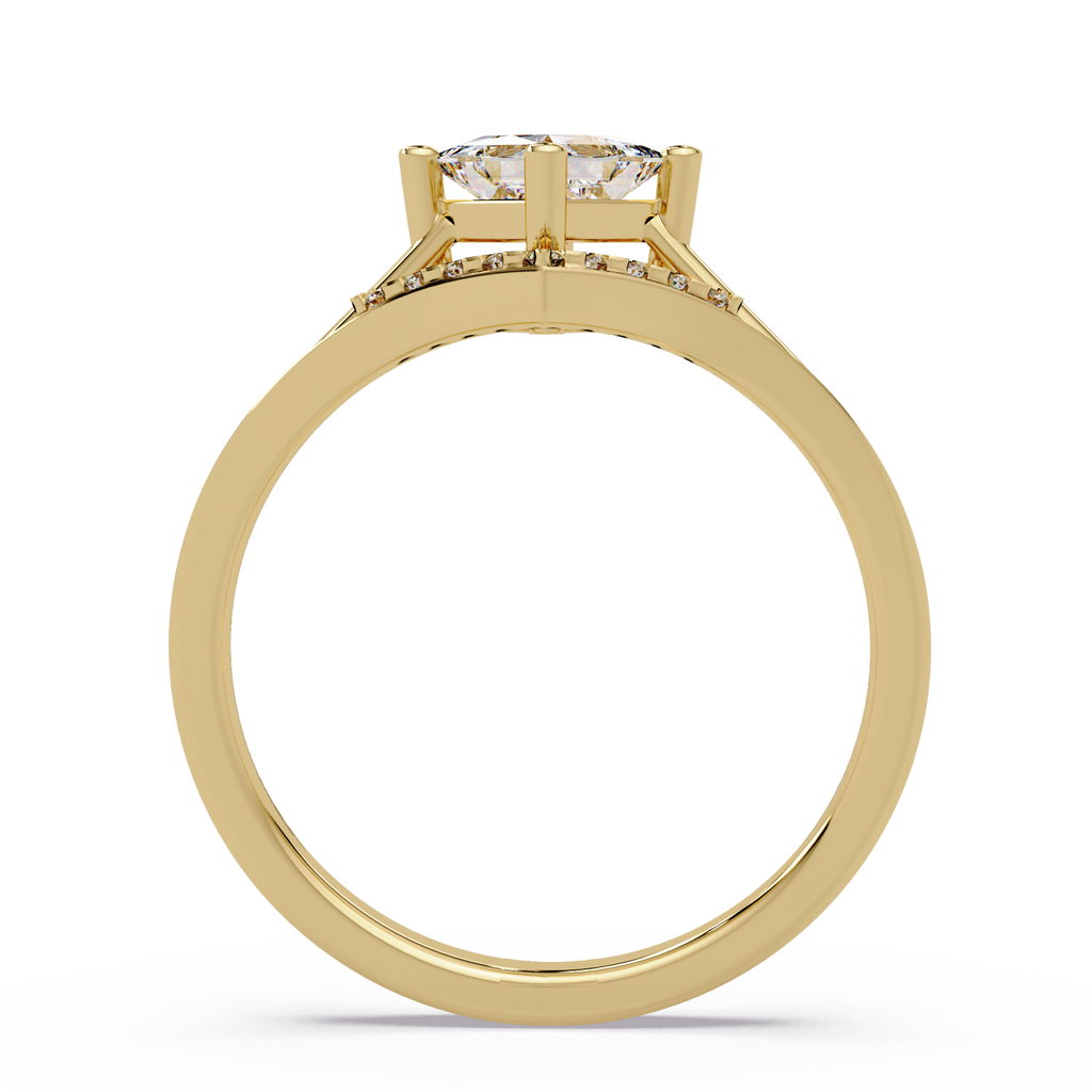 Princess & Round Cut Diamond Ladies Ring