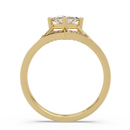 Princess & Round Cut Diamond Ladies Ring