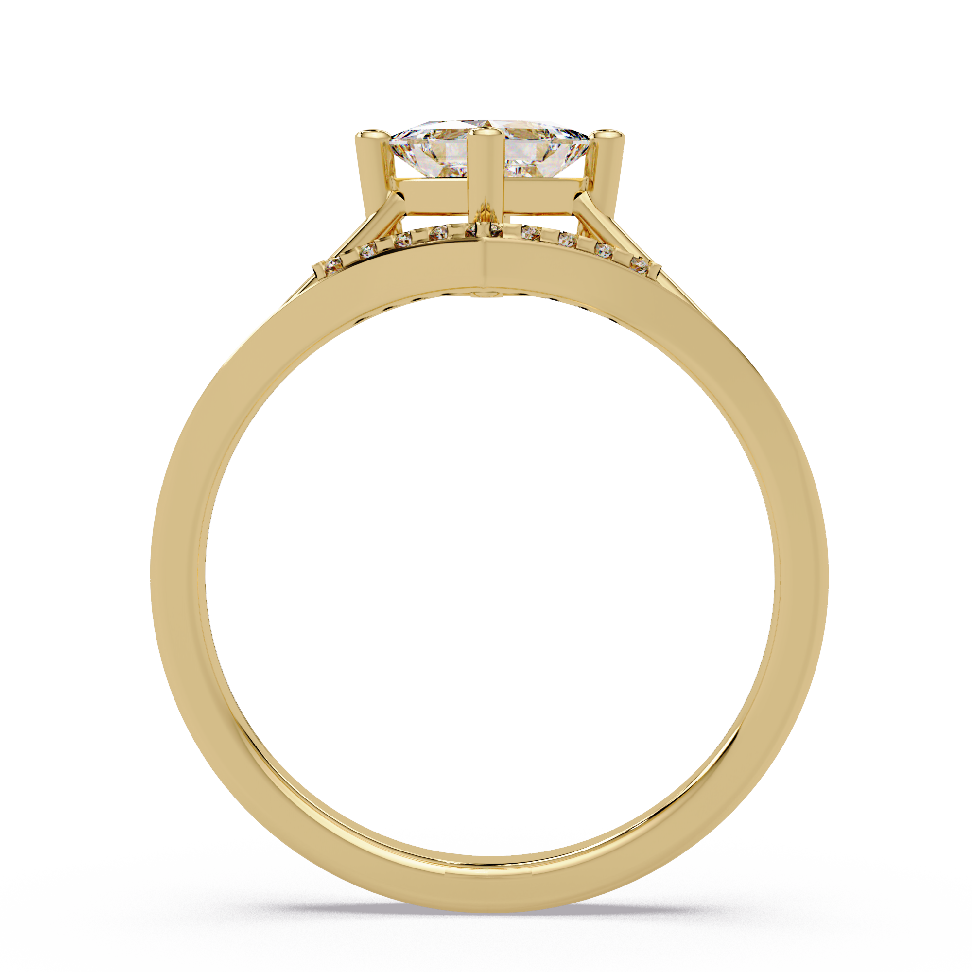 Princess & Round Cut Diamond Ladies Ring