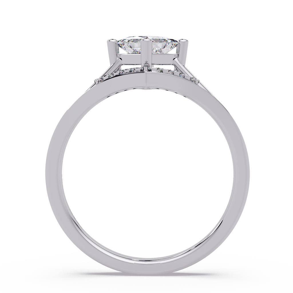 Princess & Round Cut Diamond Ladies Ring