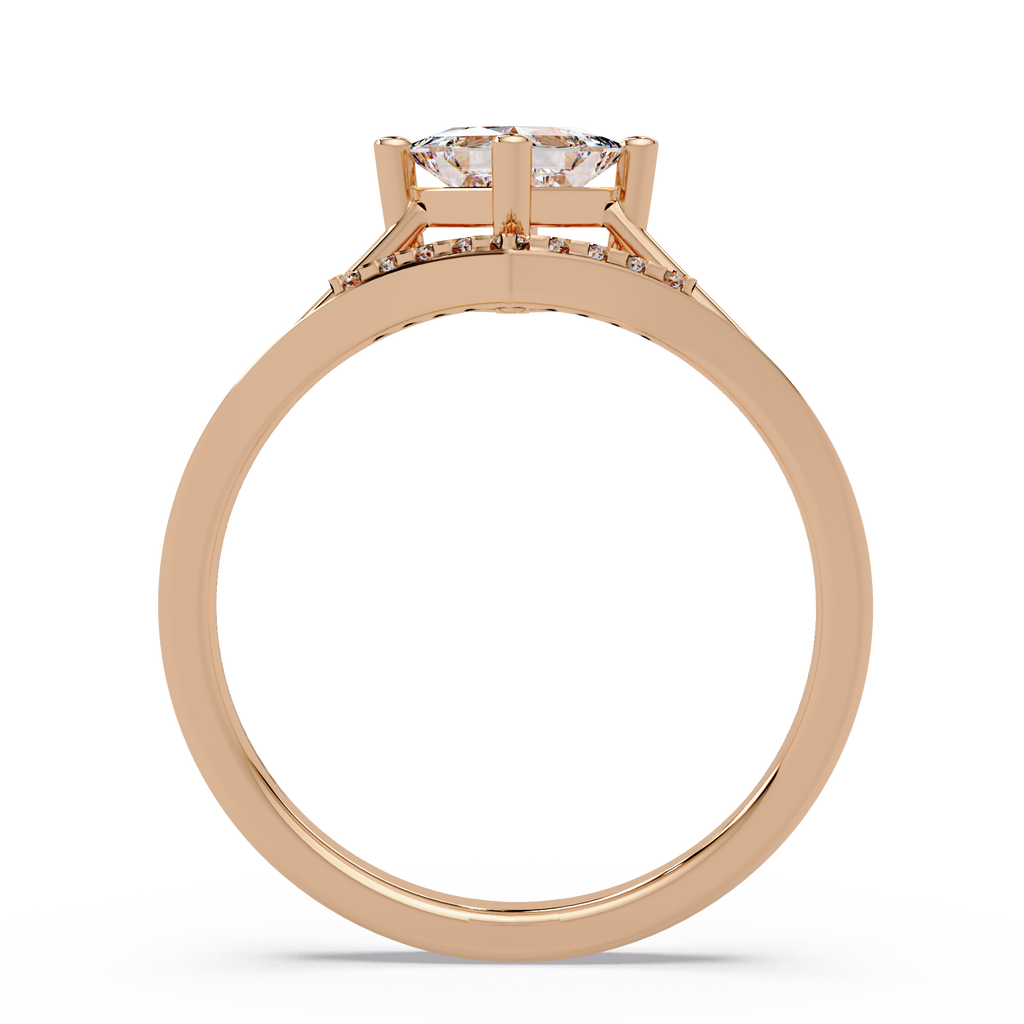 Princess & Round Cut Diamond Ladies Ring