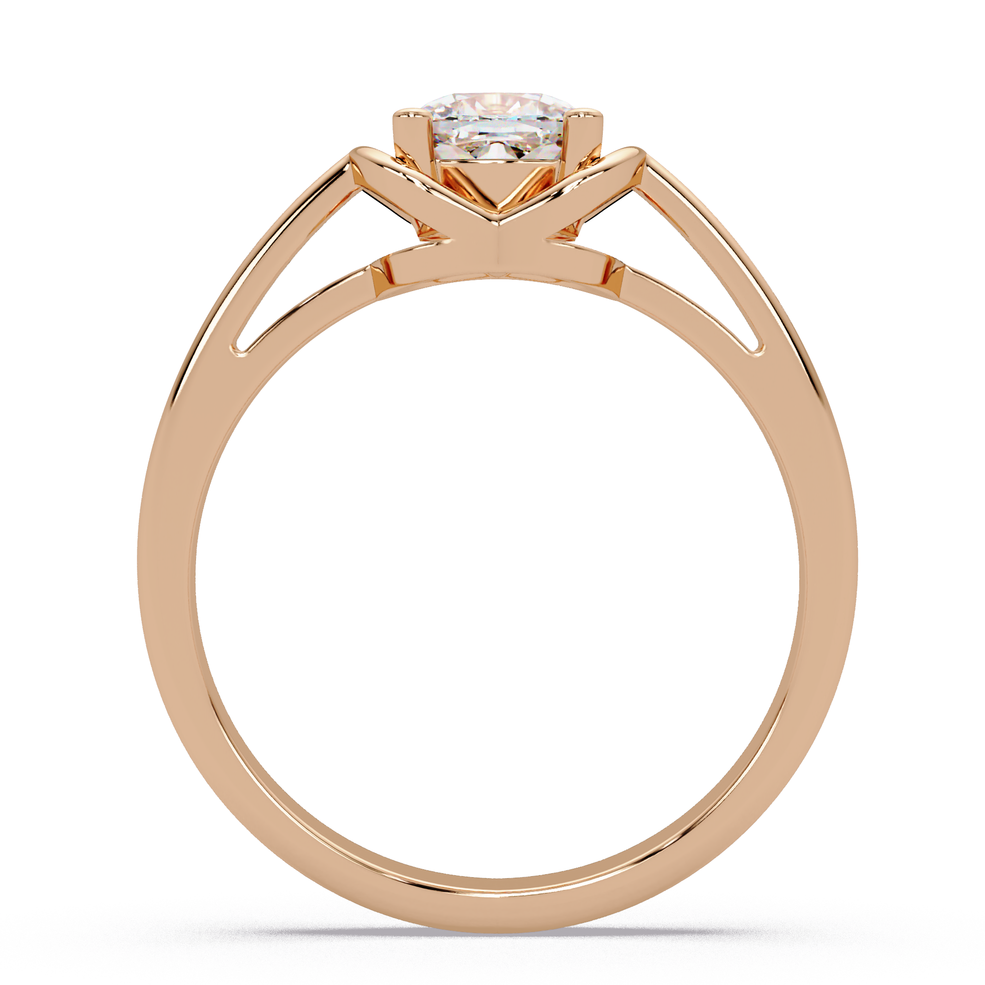 Cushion Square Cut Diamond Ladies Ring