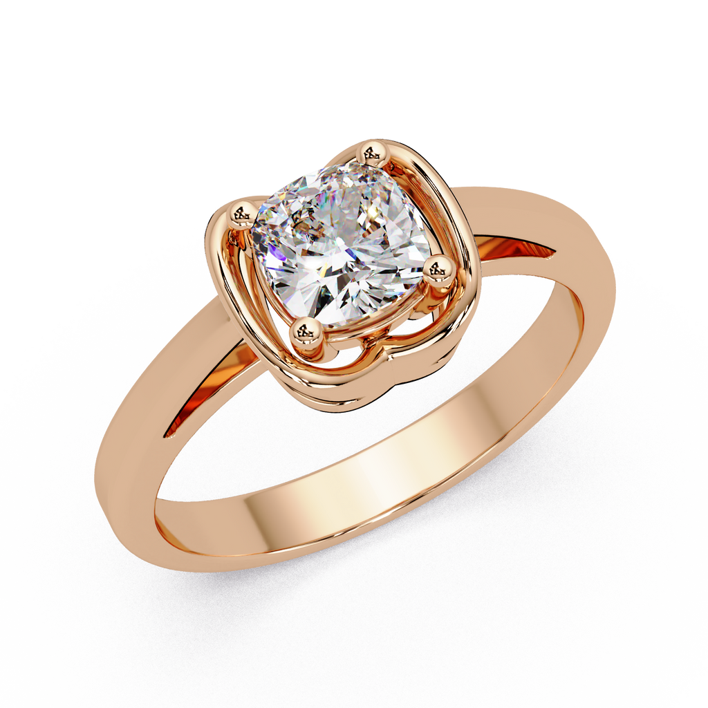 Cushion Square Cut Diamond Ladies Ring