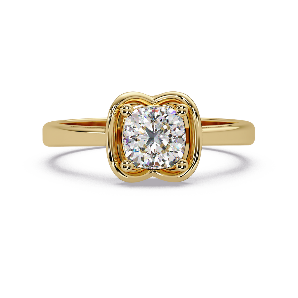 Cushion Square Cut Diamond Ladies Ring
