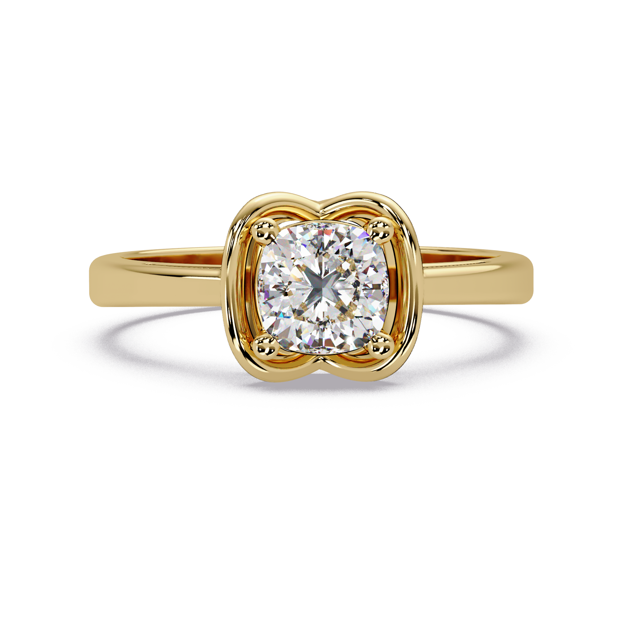 Cushion Square Cut Diamond Ladies Ring