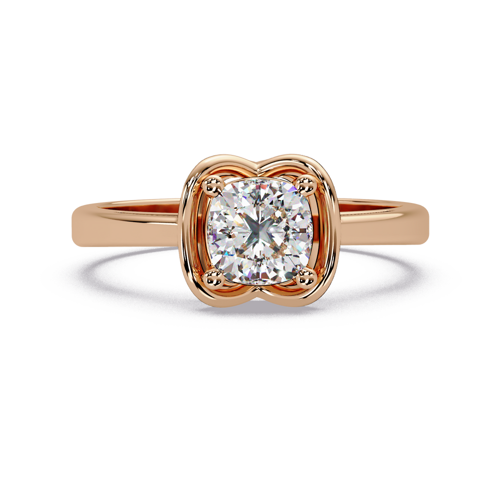 Cushion Square Cut Diamond Ladies Ring