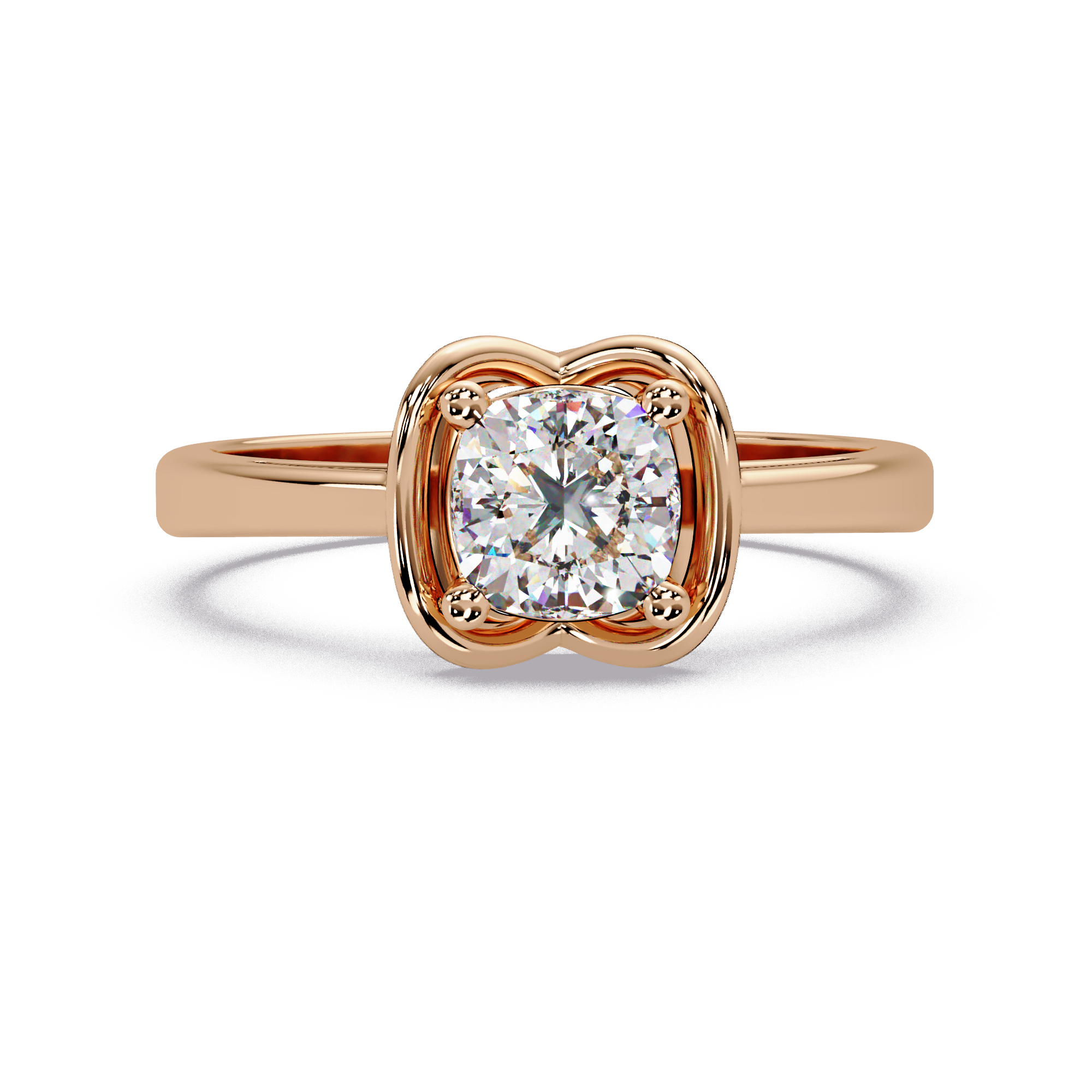 Cushion Square Cut Diamond Ladies Ring