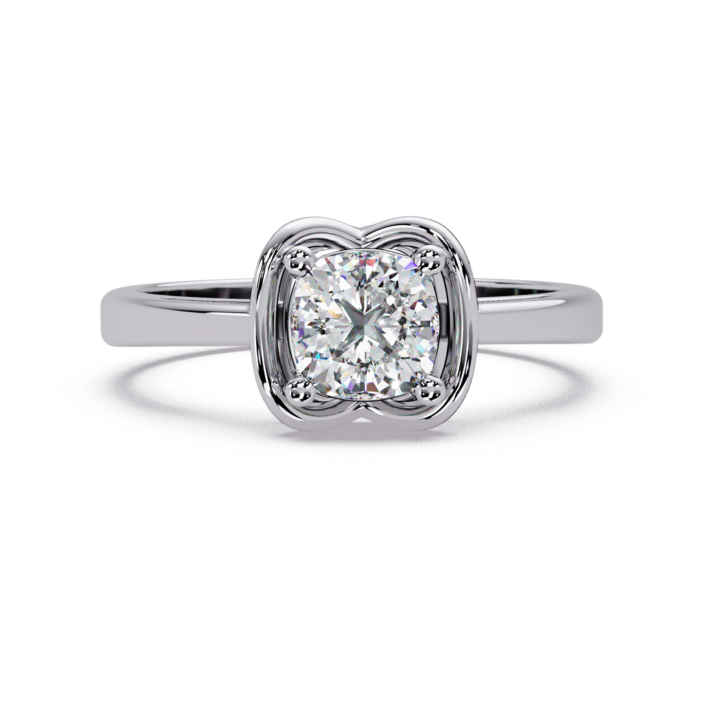 Cushion Square Cut Diamond Ladies Ring
