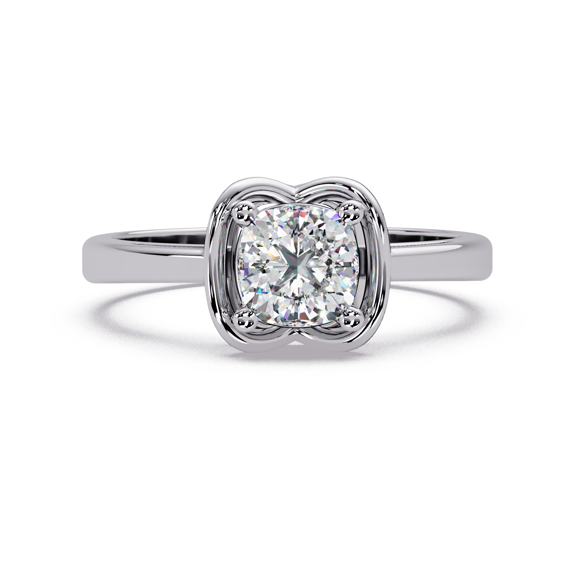 Cushion Square Cut Diamond Ladies Ring