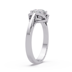 Cushion Square Cut Diamond Ladies Ring