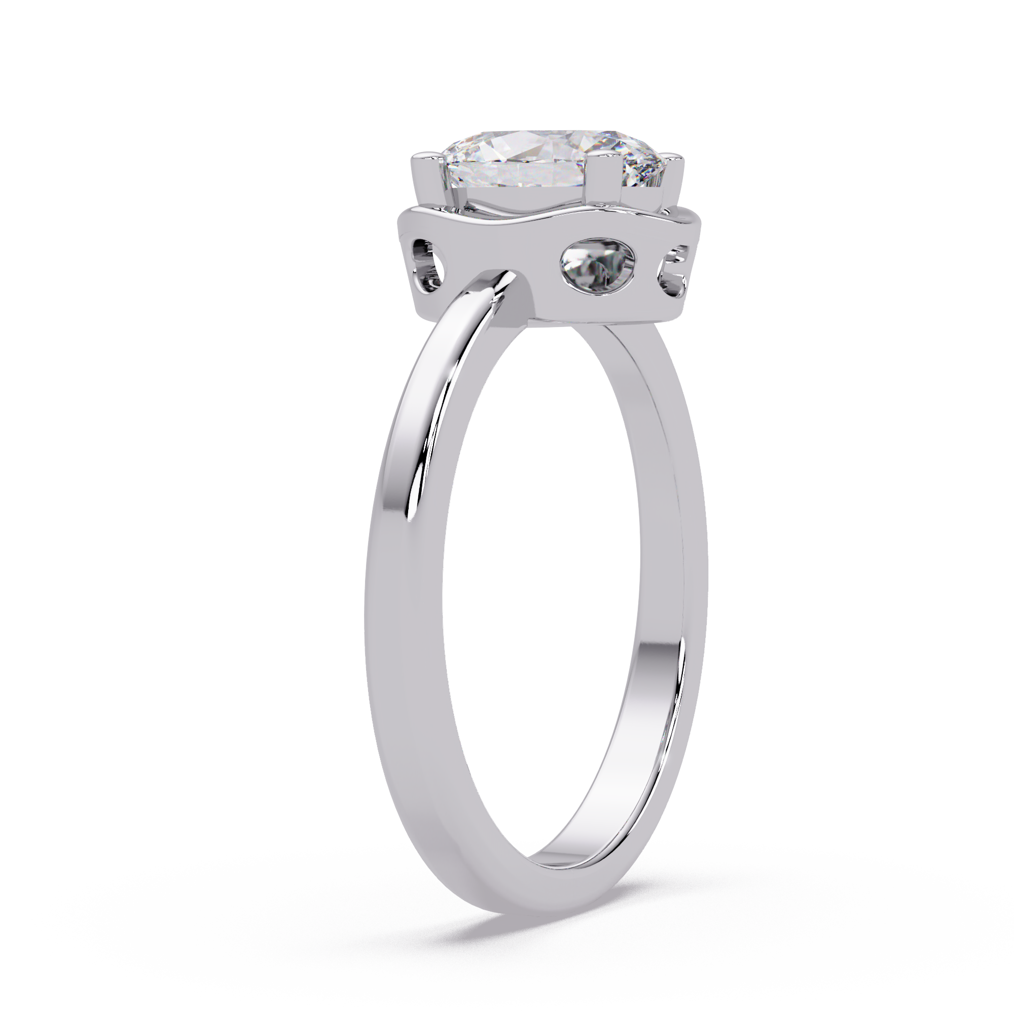 Oval Cut Diamond Ladies Ring