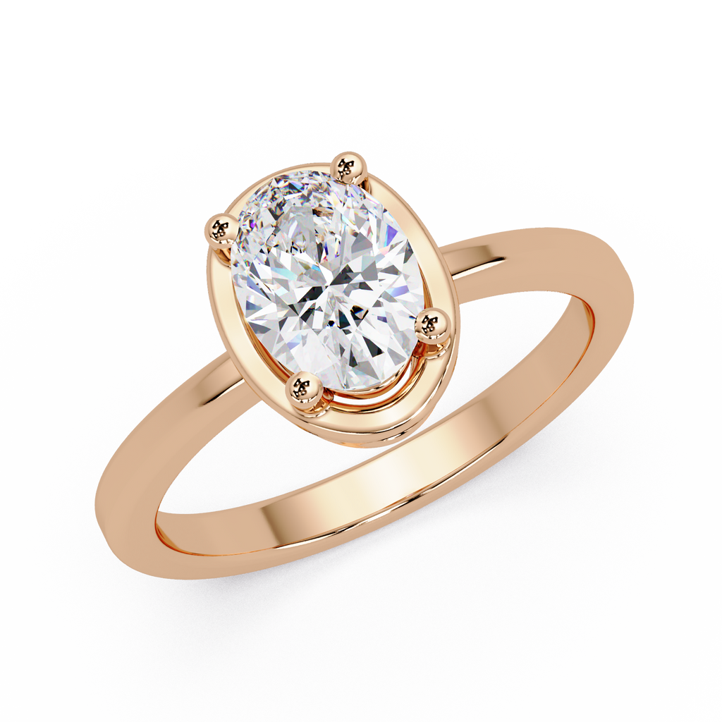 Oval Cut Diamond Ladies Ring