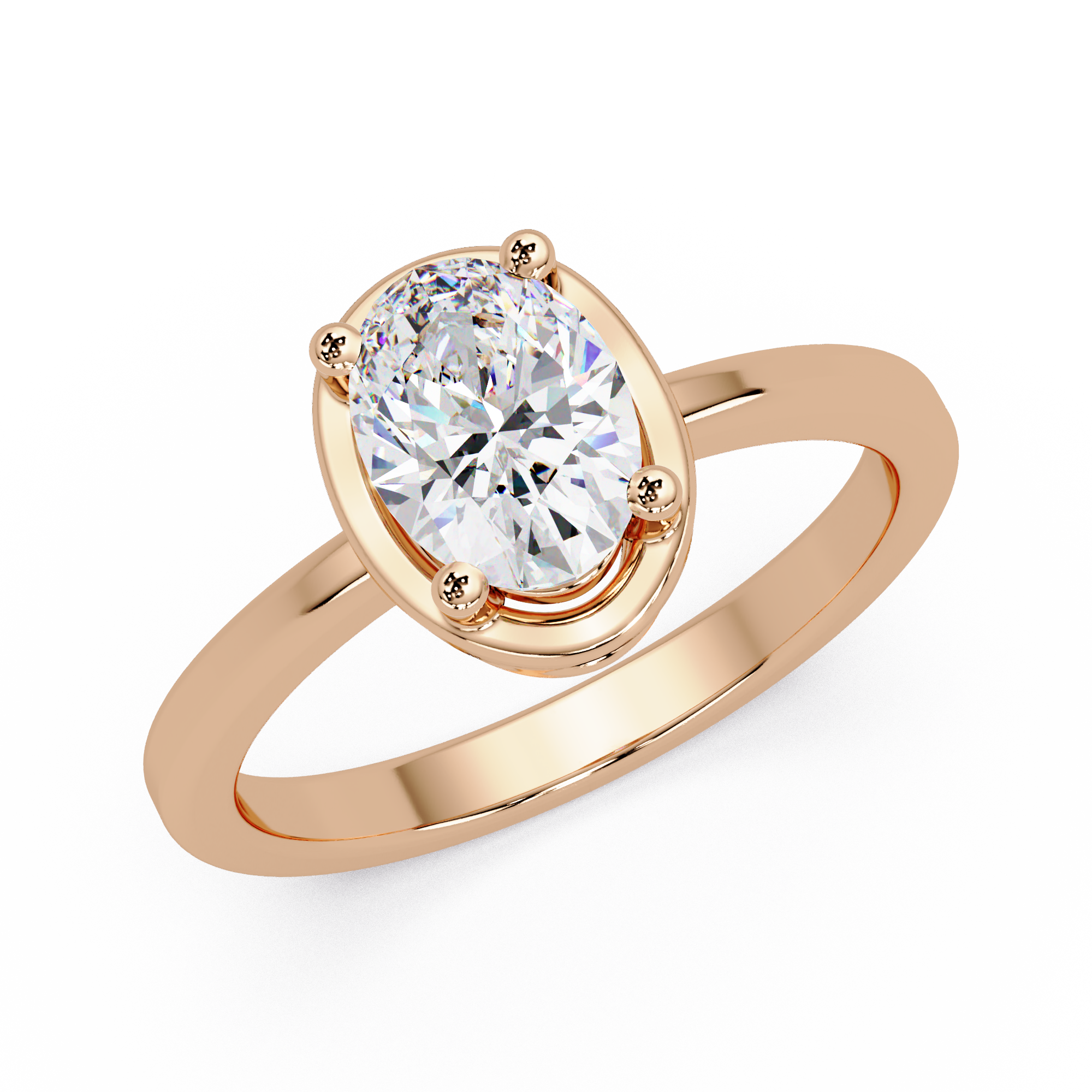 Oval Cut Diamond Ladies Ring