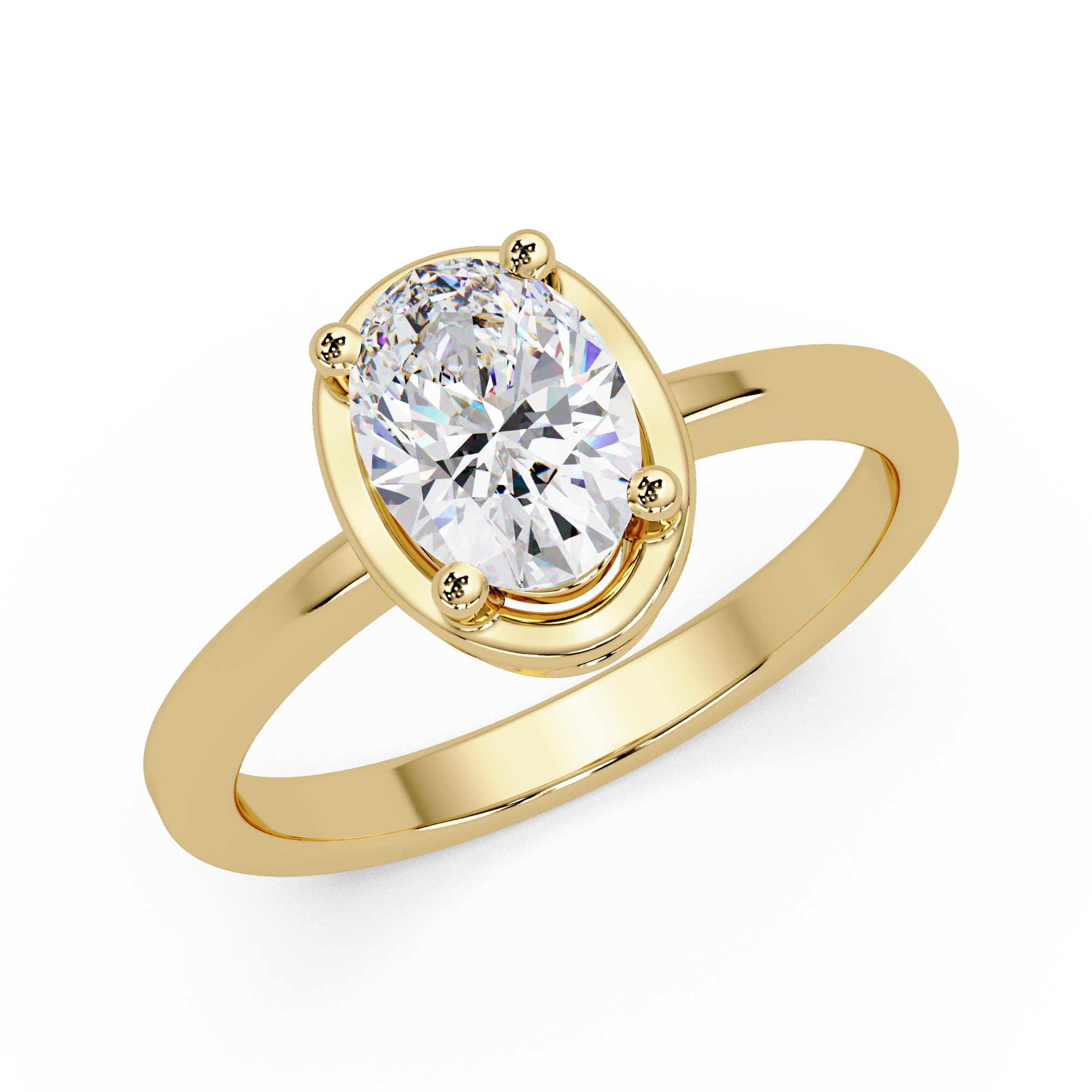 Oval Cut Diamond Ladies Ring