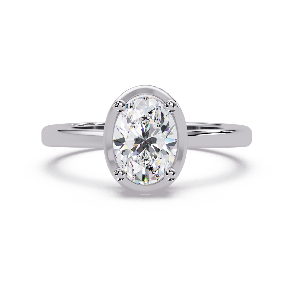 Oval Cut Diamond Ladies Ring