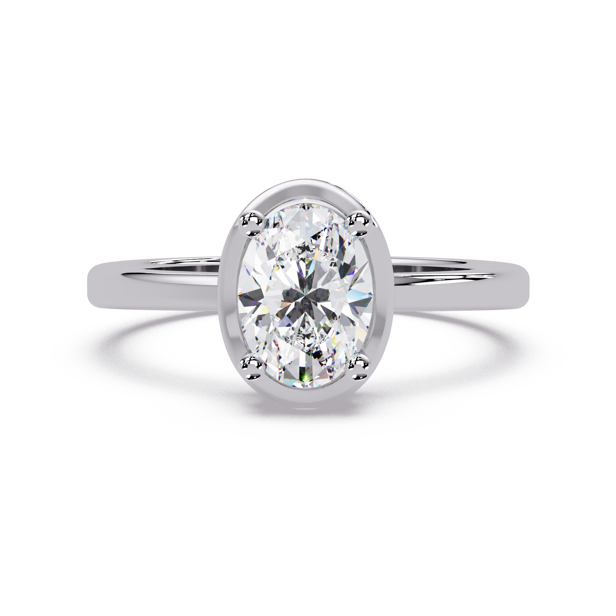 Oval Cut Diamond Ladies Ring