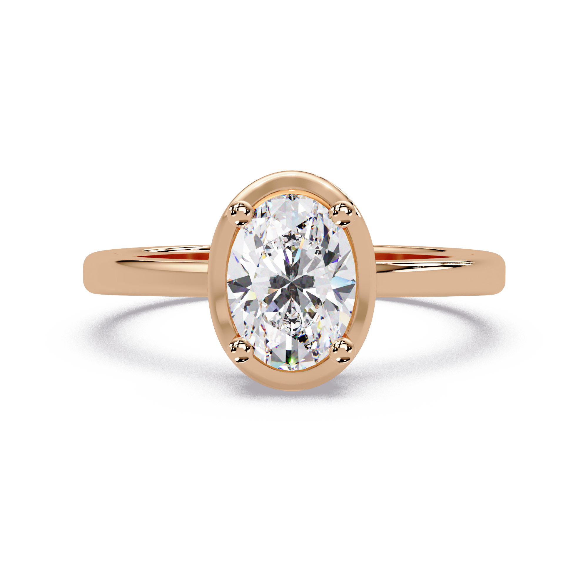 Oval Cut Diamond Ladies Ring