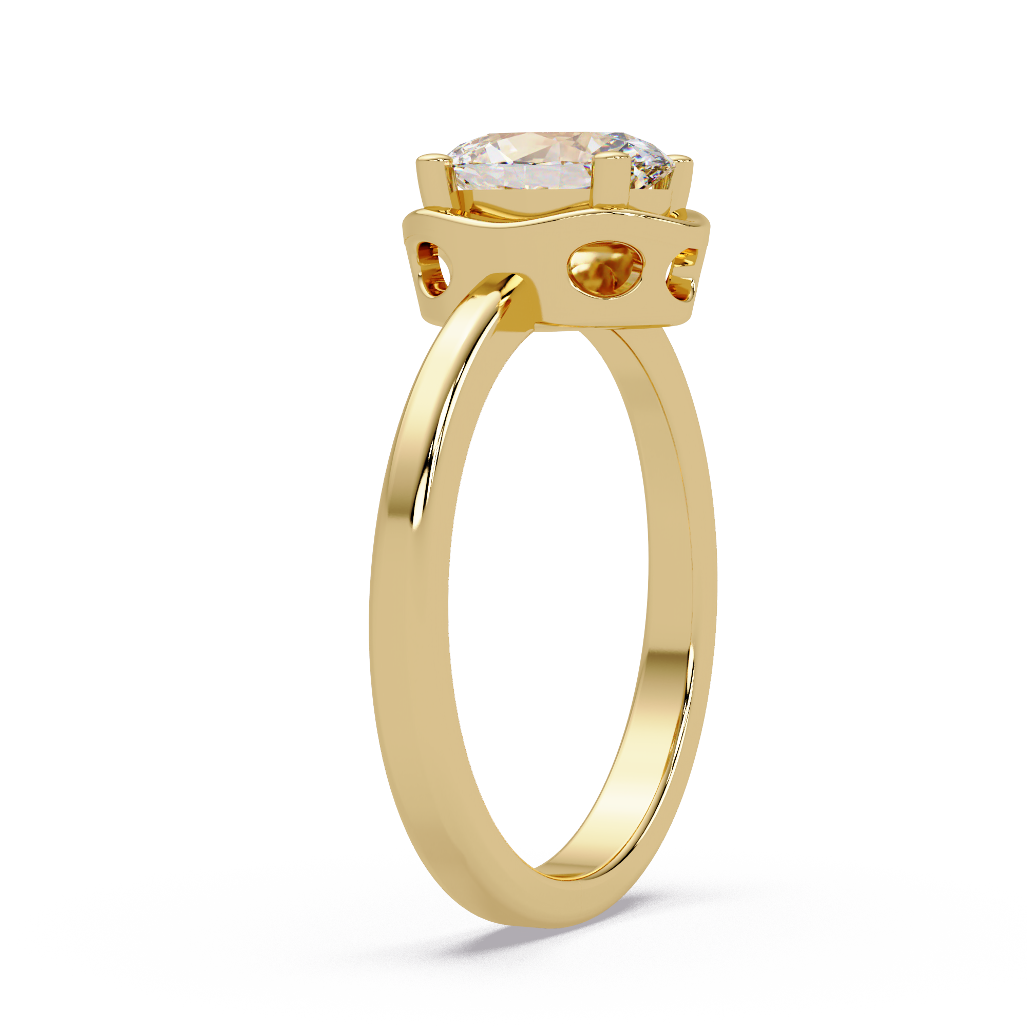 Oval Cut Diamond Ladies Ring