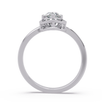 Pear & Round Cut Diamond Ladies Ring
