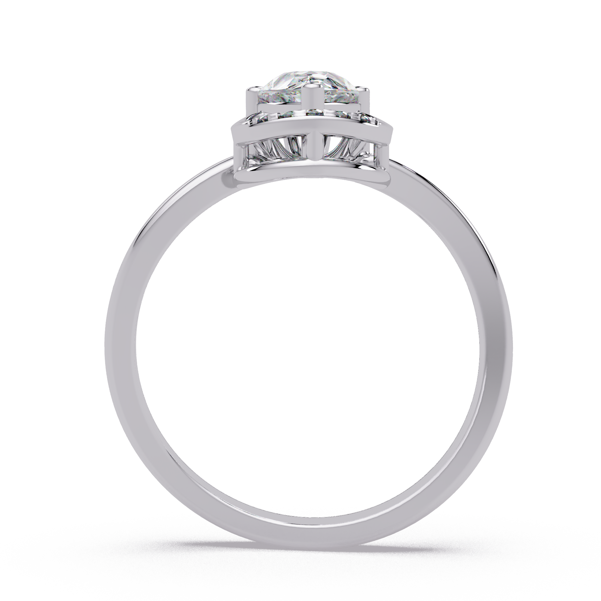 Pear & Round Cut Diamond Ladies Ring