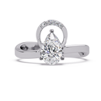 Pear & Round Cut Diamond Ladies Ring