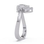 Pear & Round Cut Diamond Ladies Ring