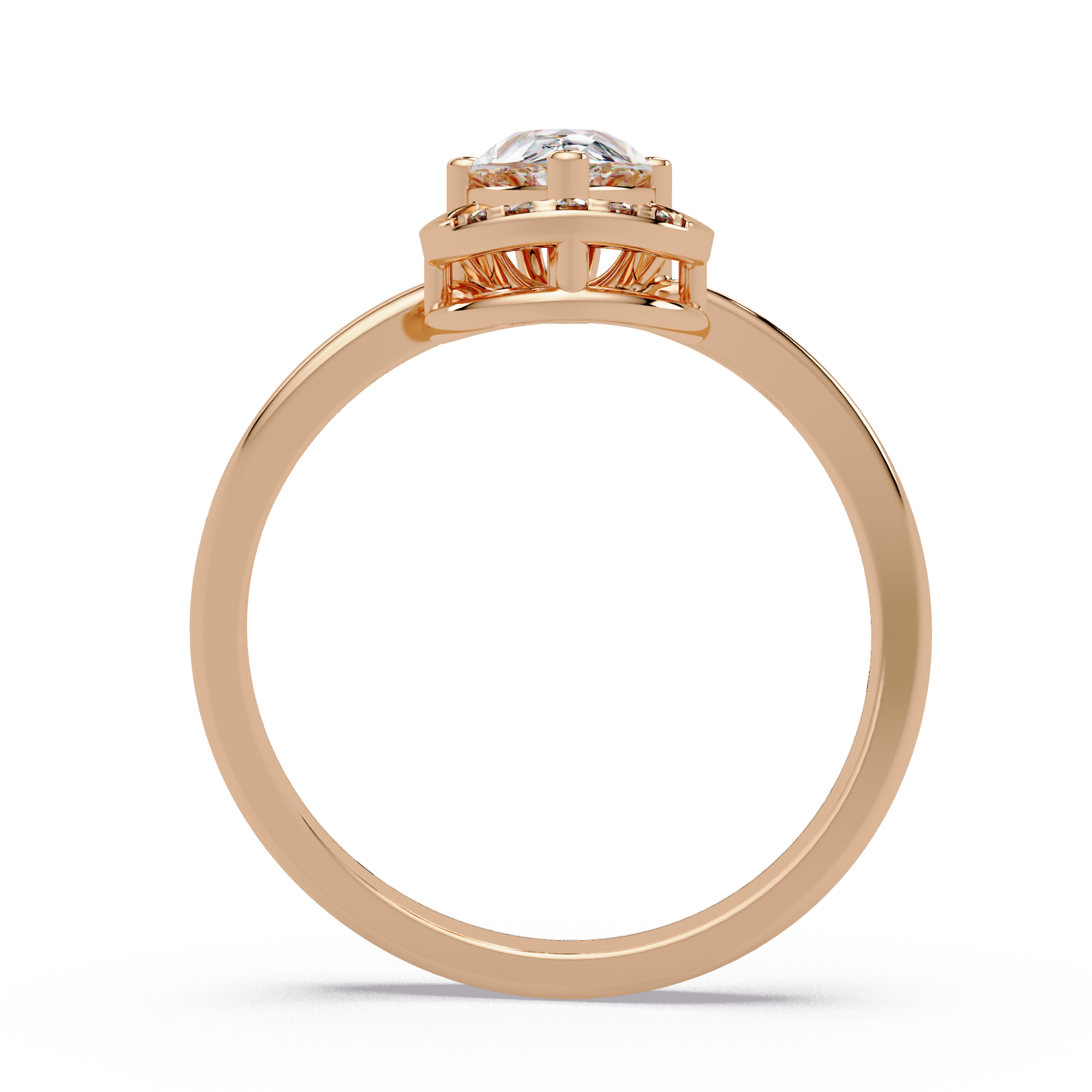 Pear & Round Cut Diamond Ladies Ring