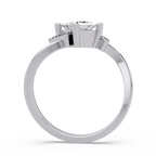 Princess & Round Cut Diamond Ladies Ring