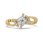 Princess & Round Cut Diamond Ladies Ring