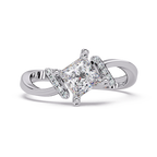 Princess & Round Cut Diamond Ladies Ring