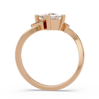 Princess & Round Cut Diamond Ladies Ring