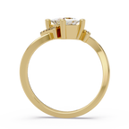 Princess & Round Cut Diamond Ladies Ring