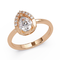 Pear & Round Cut Diamond Ladies Ring