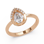 Pear & Round Cut Diamond Ladies Ring