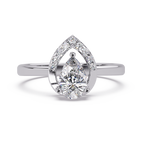 Pear & Round Cut Diamond Ladies Ring