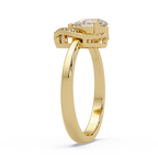 Pear & Round Cut Diamond Ladies Ring