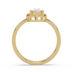 Pear & Round Cut Diamond Ladies Ring