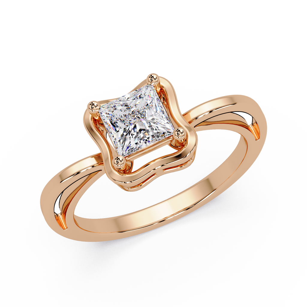 Princess Cut Diamond Ladies Ring
