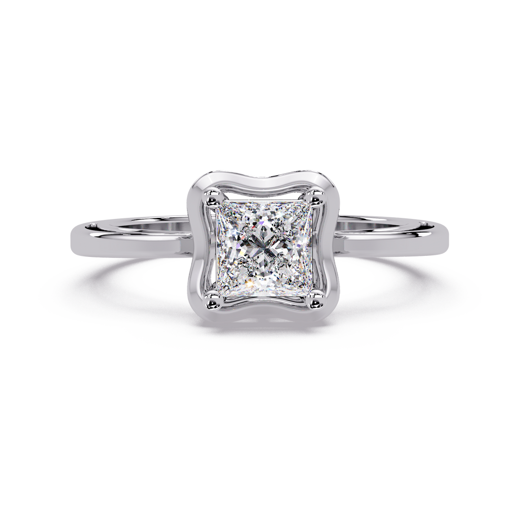 Princess Cut Diamond Ladies Ring