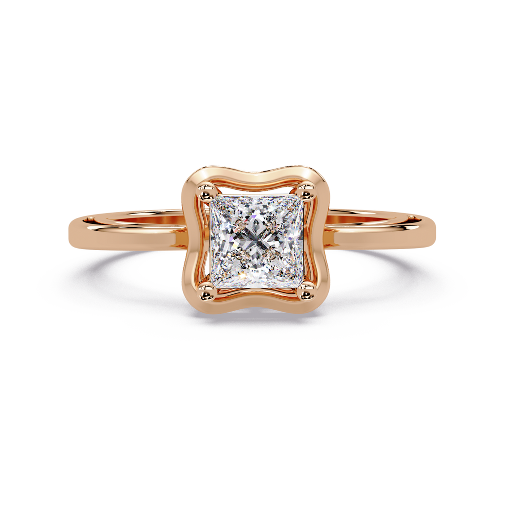Princess Cut Diamond Ladies Ring