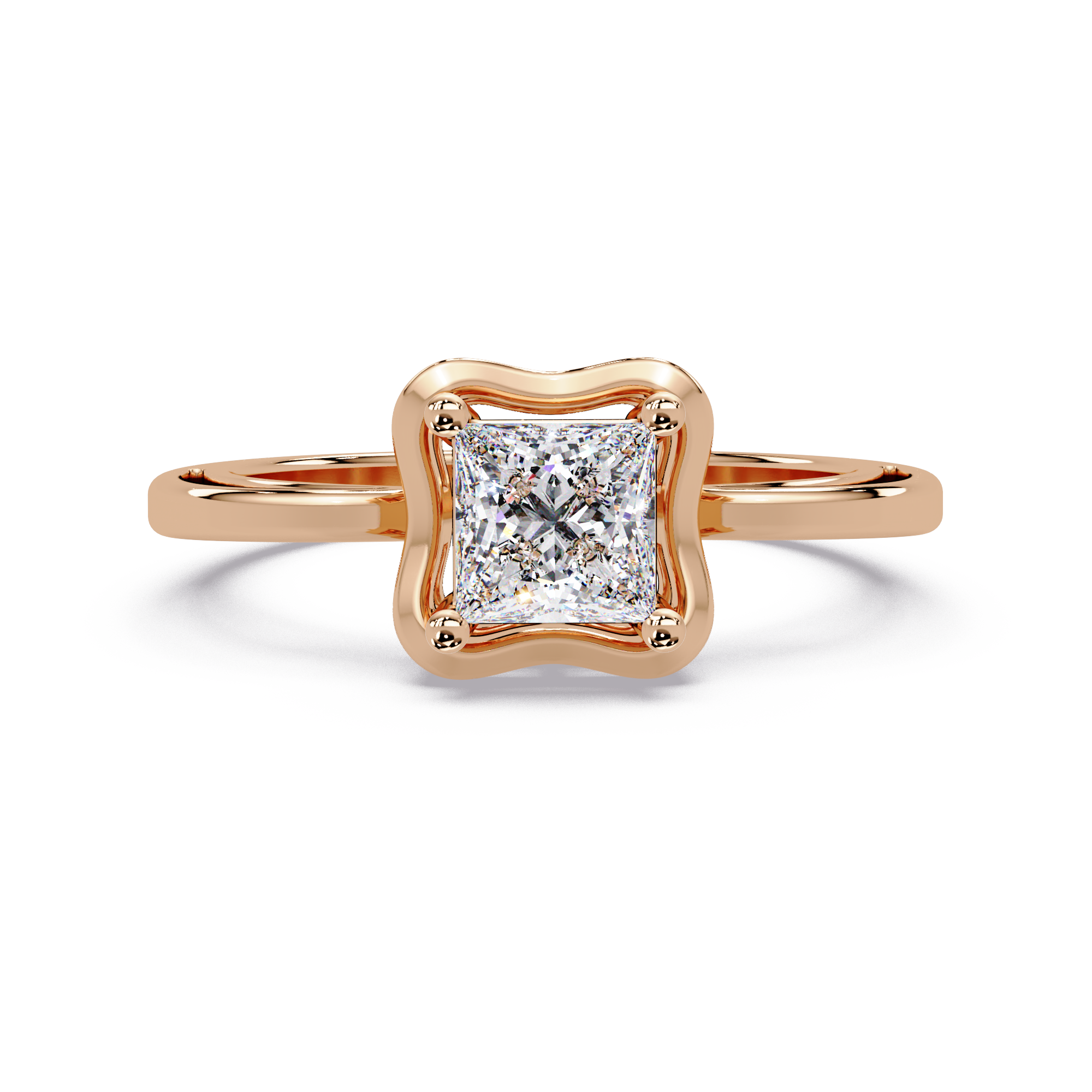 Princess Cut Diamond Ladies Ring