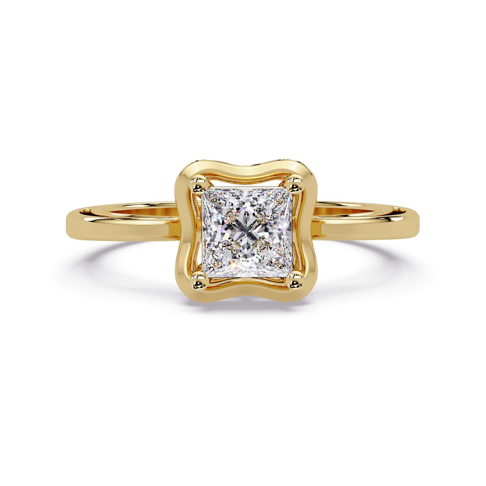 Princess Cut Diamond Ladies Ring